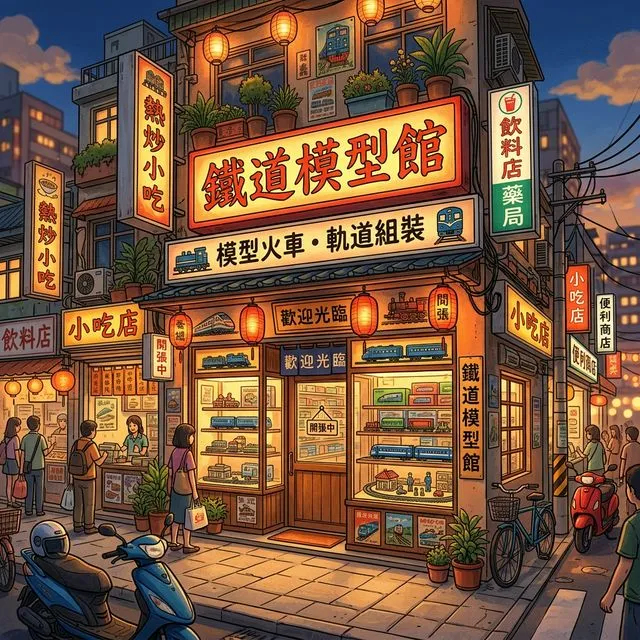 台灣鐵道模型店家外觀